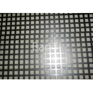 Electro Galvanized Perforated Metal Sheet With Square Hole Pattern , Perforated