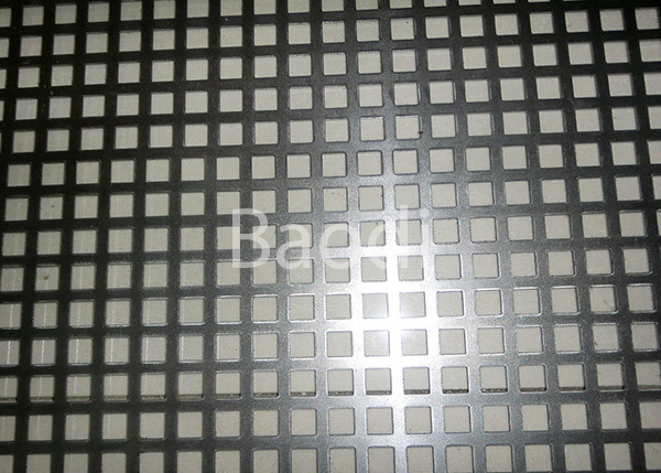 Electro Galvanized Perforated Metal Sheet With Square Hole Pattern , Perforated