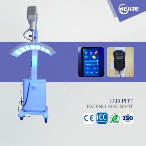 Salon Spa Use Led Red and Blue Light Therapy Heating Acne Infrared for Facial