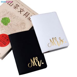 Fraternity Passport Holder Cover with Vaccination Card Slot Letter Pattern Type