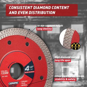 China 75mm 1.2mm X Teeth Diamond Blade Wet Saw For Porcelain Tile And Ceramic on sale