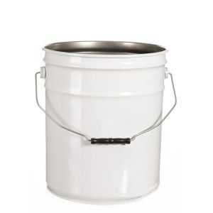 5 GALLON STEEL PAIL, OPEN HEAD, UNLINED, 28/26 GAUGE