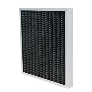 Eradicate Odor Synthetic Fiber Filter , Mini - Pleat Activated Carbon Filters