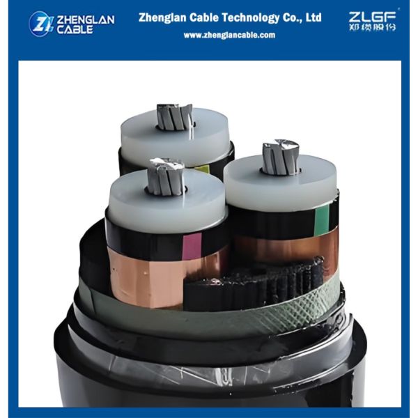 Aluminum power cable Medium voltage cable 8.7/15kv AL/XLPE/CTS/PVC/STA/PVC 3x70mm2 IEC 60502-2