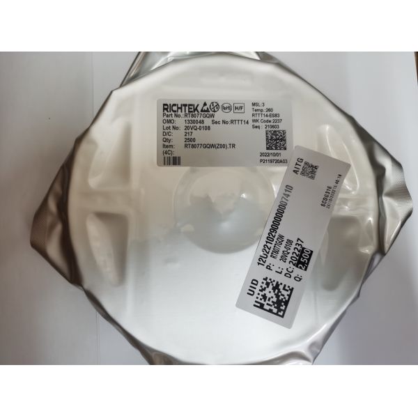 Quality ics integrated circuits RT8077GQW 2A 2MHz Synchronous Step-Down Converter for sale