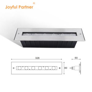 6W Linear LED Underwater Light IP68 12-24VDC Input Square LED Pool Light With