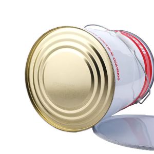 Round Metal Handle Tinplate Pails / Metal Buckets With Smooth Surface Lever Lock