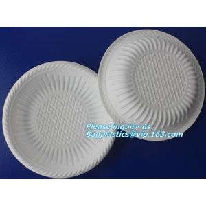 Eco friendly biodegradable sugarcane bagasse tableware sets disposable paper