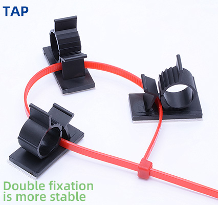 Black Adjustable Wire Clips Nylon 66 Cable Clamp Flexible Secure