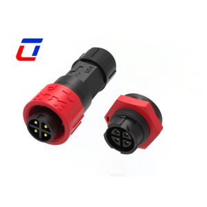 M16 4 Pin IP67 Waterproof Power Connector Female To Male 300V Durable For