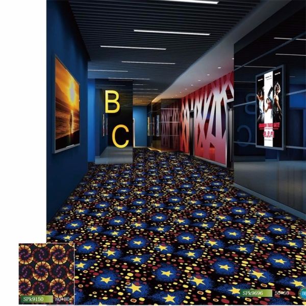Hot sales 3D stars and crescent pattern corridor PP carpet
