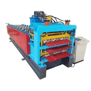 Triple Layer 3 Layer Roofing Sheet Making Machine With 18 Stations