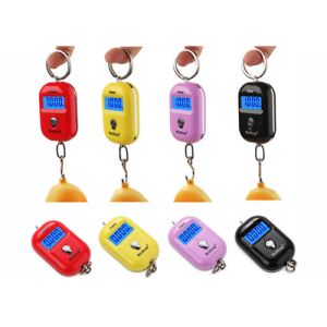 Red Pink Yellow Mini Portable Electronic Luggage Scale 25 Kg Colorful Gift Items
