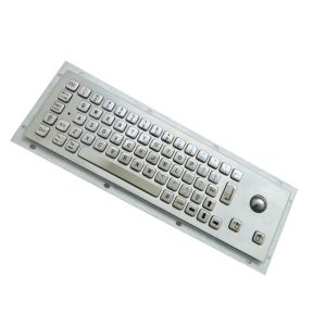 Small Dimension Stainless Steel Industrial Kiosk Keyboard With Optical Trackball