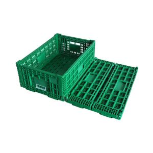 EURO Agricultural Attached Lid Collapsible Plastic Baskets & Folding Vented