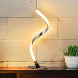Wholesale LED Spiral Table Lamp Curved Desk Bedside Lamp silver table lamp(WH-MTB-42) from china suppliers