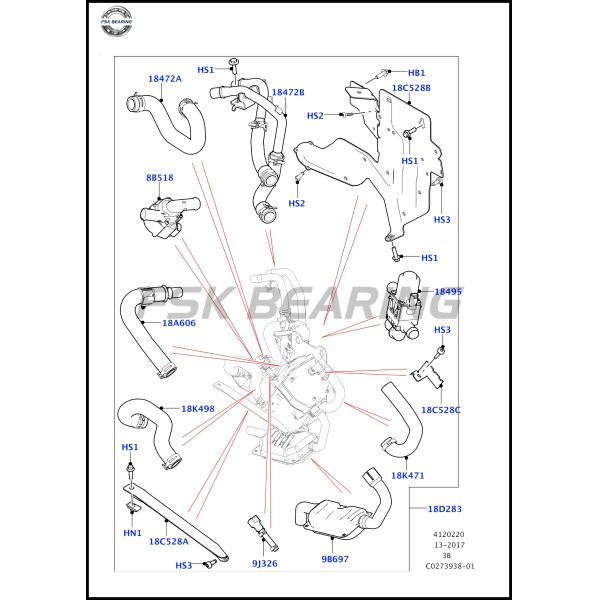FSK LR091724 LR073757 Timing Kit for Land Rover 2.0 Ford Diesel Engine
