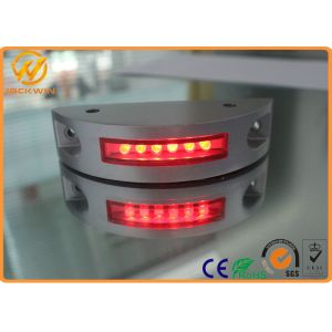 High Brightness 6 PCS LED Aluminium Road Studs With Red / Blue / Green Color ,