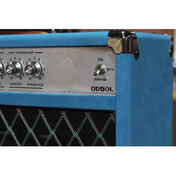 Custom Dumble Clone 2025 Overdrive Reverb 50-Watt Hand-Wired Tube Head-Suede Blue JJ Tubes 50W