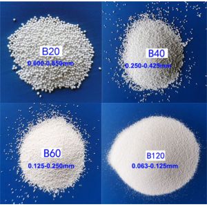 Iron Free Ceramic Blasting Media B60 B120 For Stainless Steel Parts Surface