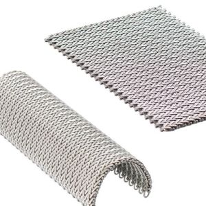 Decorative Stainless Steel Flat Spiral Woven Wire Mesh For Curtain Wall