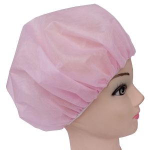 Non Woven Disposable Head Cap , Surgical Bouffant Scrub Hats Lightweight