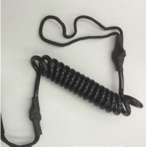 Black elastic stretch heavy duty lanyard molle belt military hunting tactical