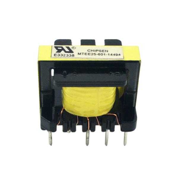Quality High Frequency 24V Output Rectangle Custom EE25 12V 110V Single Phase Step-up Ferrite Core 220V Input Power Transformer for sale