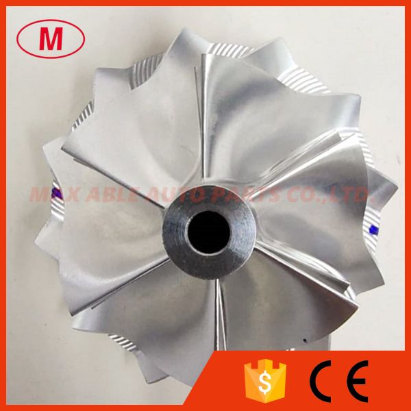 K04 reverse 40.50/53.00mm 6+6 blades performance aluminum 2618/milling/billet compressor wheel