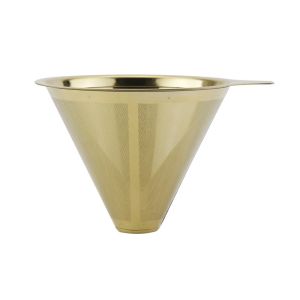 China Titanium Coated Stainless Steel Dripper Gold Color For 2 Cups , FDA / LFGB Standard on sale