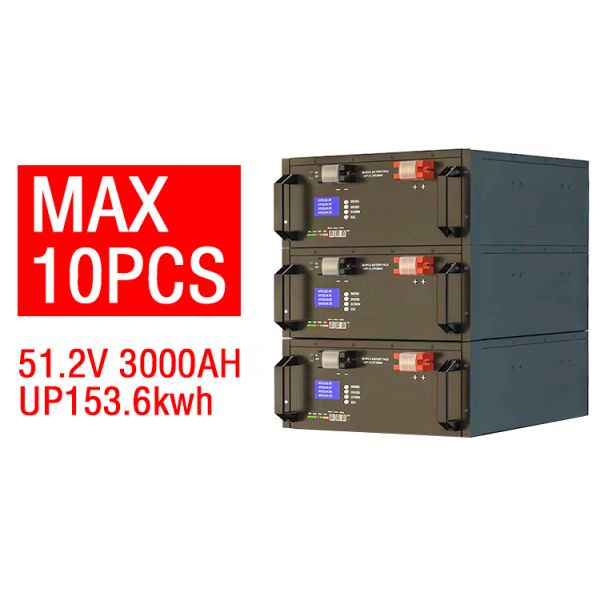 Cycle Life 6000 Times 51.2V 300ah 100Ah Lifepo4 Lithium Ion Batteries For Solar Power