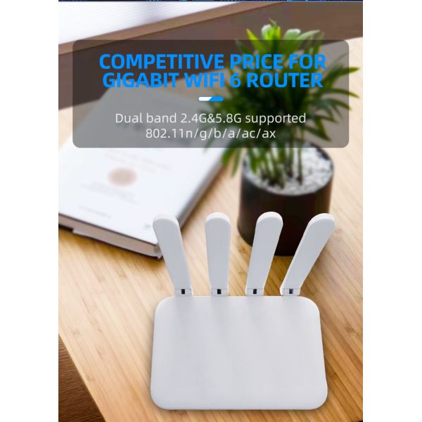 Wholesale IPQ6000 Wifi6 Mesh Router 128MB Flash 802.11ax Wifi 6 Router With Gigabit Ports from china suppliers