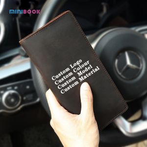 Multifunctional Men's Wallet in Genuine Leather with Custom Design and Letter
