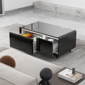 Smart Coffee Table with Multifunctional Beer Cooler and Temperature Range 3 8 C