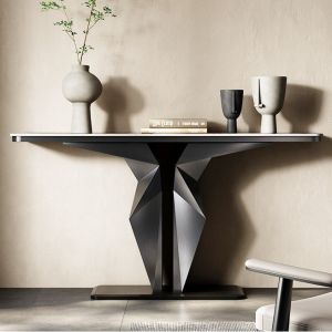 Stylish Marble & Stainless Steel Console Tables - Durable & Elegant