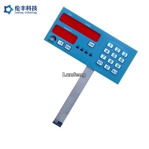 LCD Window Flat PET Membrane Switch With LED Backlight Custom Made