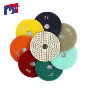 10mm Thickness Diamond Polishing Pads Good Wear Resistance Fast Glazing