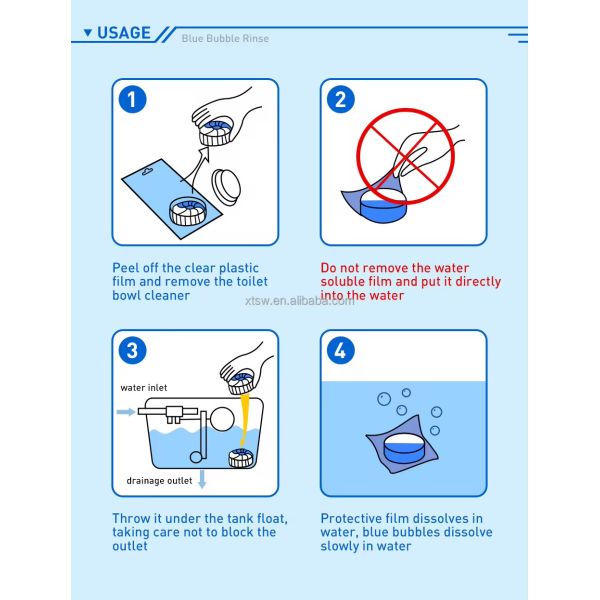 Solid Bathroom Cleaning Tablets Automatically Cleaning Deodorant And Smell Removing