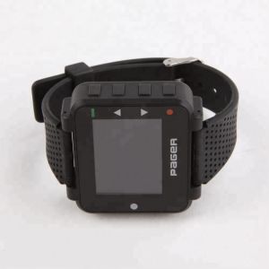 Customize alphanumeric wireless wrist watch and button pager system emergency