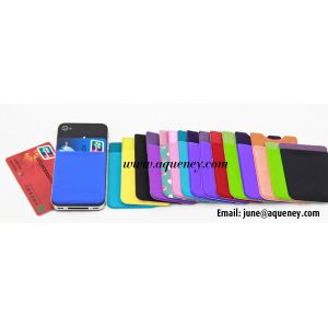 Promotion Various Color Card holder For Cellphone, Protective Lycra Smart Wallet