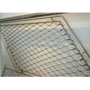 50*50mm Apeture Stair Barrier Safety Nets , Stainless Steel Netting Mesh