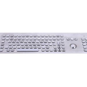 106 Keys Industrial Metal Keyboard With Trackball Stainless Steel Material