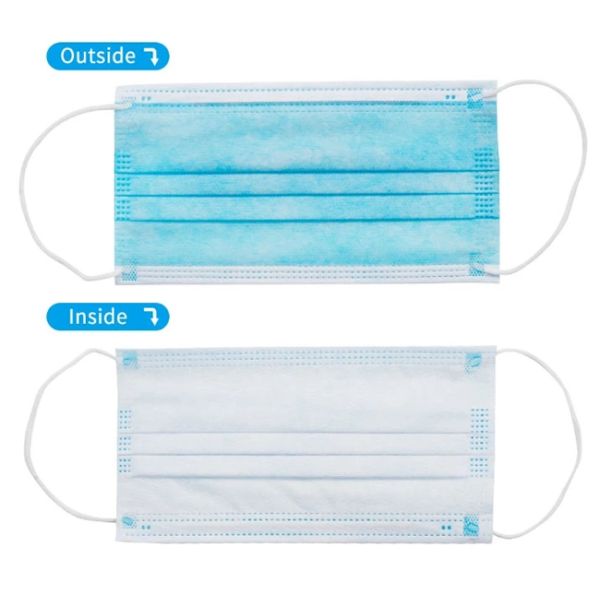 Covid-19 Black Disposable Non-Woven 3 Ply Medical Coronavirus Surgical Face Mask With Ce For Anti Flu Virus Dust Mask