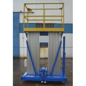 Double Mast Portable Aerial Work Platform 6 Meters Lifting Height Aluminum Alloy