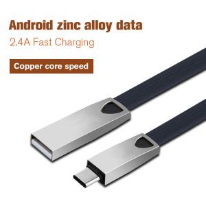 Black 2.4A Zinc alloy data cable USB 2 Triphenyl Phosphate C Cable, Speed