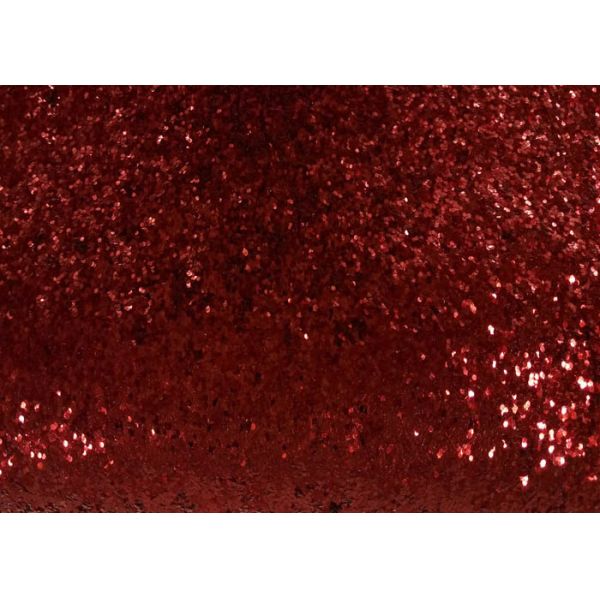 Environmental Friendly Glitter Material Red Chunky Width 138cm 50m Rolls