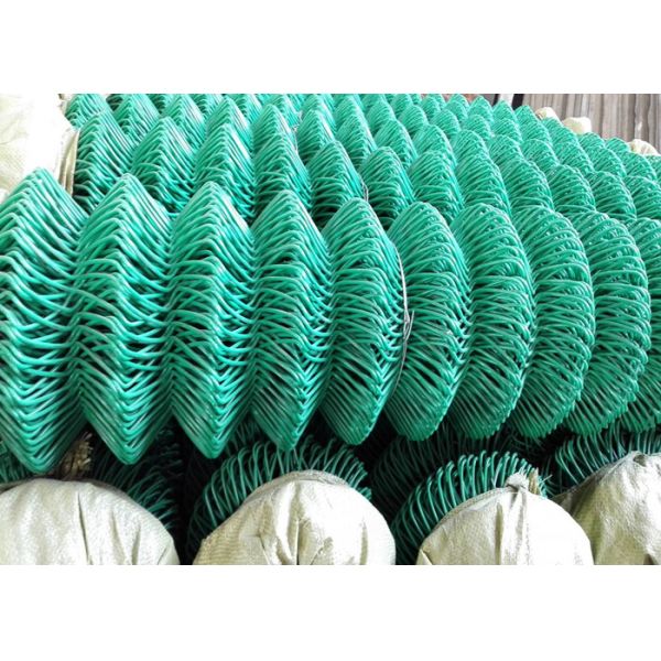 4.0 MM 5x5cm Green PVC Garden Fence Panels Black Annealed Powder Coated For Playground