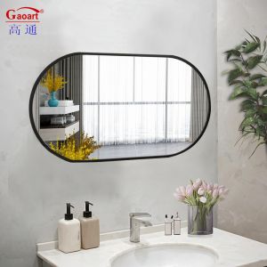 Aluminium Alloy Framed Bathroom Mirror for Oval Mirrors in Customized Sizes