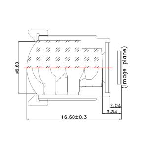 Wholesale 1/3.2&quot; 2.6mm F2.8 ,2 Megapixel Low distortion less S mount ,CCL132026MPlens for MT9P001, IMX298, OV2715 from china suppliers