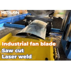 Metal Fan Blade Roll Forming Machine With Laser Welding And Servo Feed System